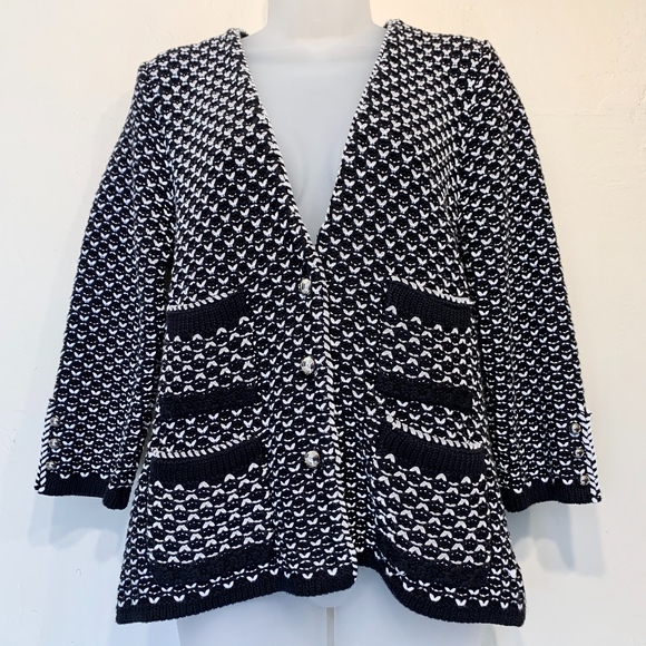 WHBM Crochet Chunky Knit Button Pocket Cardigain - Picture 1 of 8